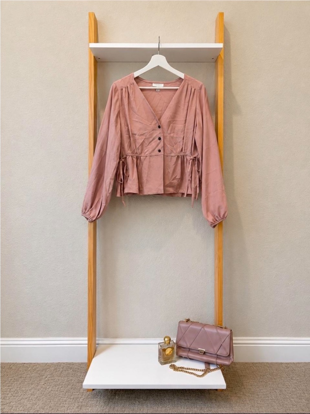 Topshop Ella pink blouse (Size USA 6)